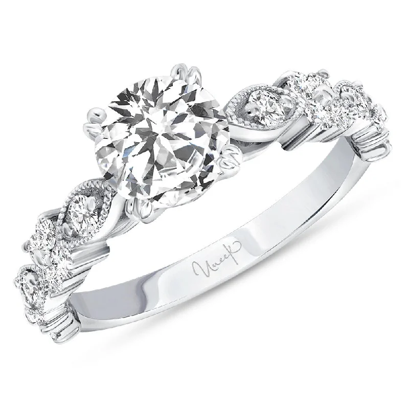 baroque engagement rings -Uneek Us Collection Straight Round Engagement Ring