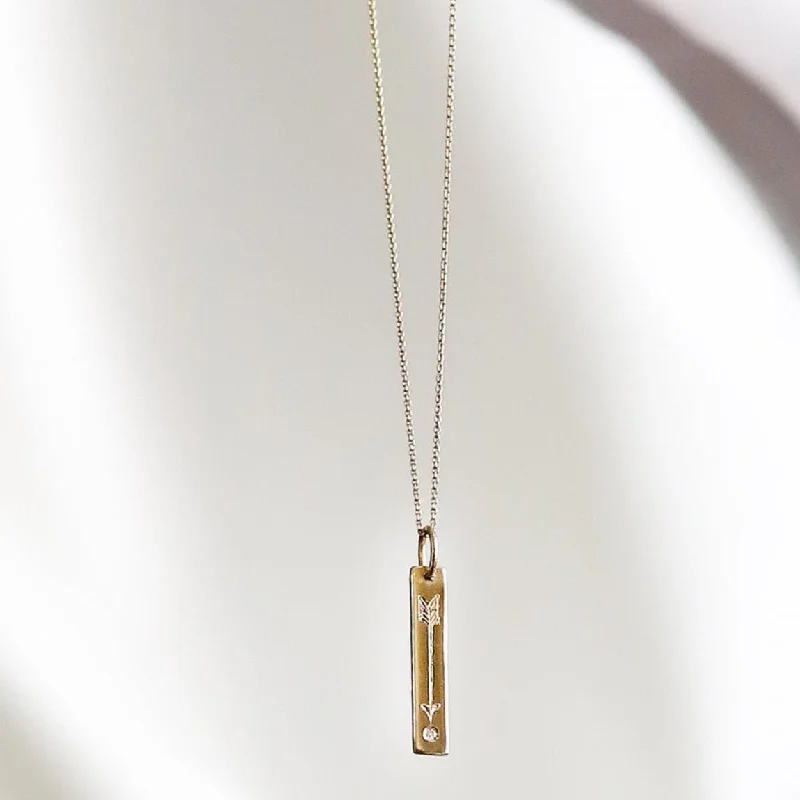 celestial necklaces for women -BAYLEE ARROW BAR NECKLACE