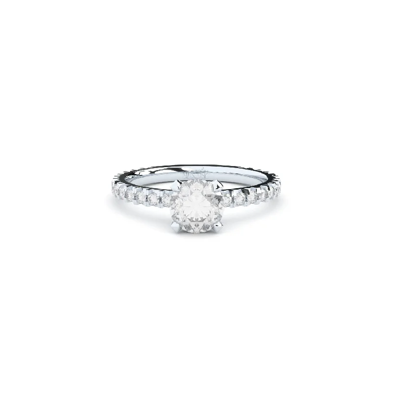 cathedral setting engagement rings -Tiny Clash+ Engagement 14K Whitegold Ring w. 1.40ct Lab-Grown Diamonds