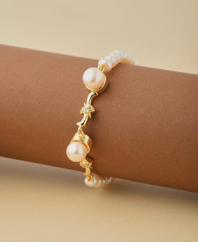 gold bracelets for women -Elegant and classy Pearl Bracelet