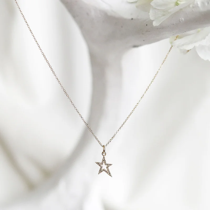 oval pendant necklaces for women -SHOSHANNA OPEN STAR NECKLACE