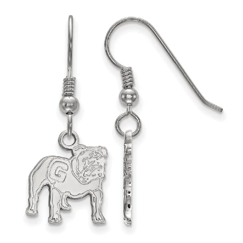 stud earrings for women -Sterling Silver University of Georgia Small Mascot Dangle Earrings