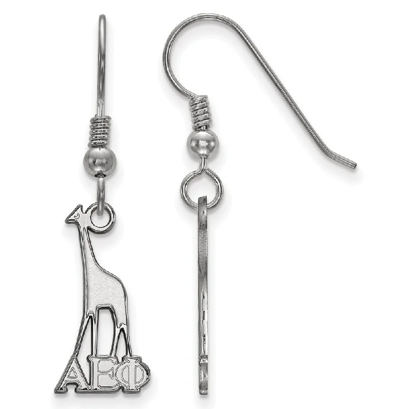 opal earrings for women -Sterling Silver Alpha Epsilon Phi Small Dangle Earrings