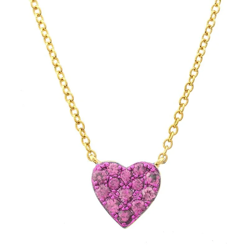 best delicate necklaces for women -MANNY PINK HEART NECKLACE