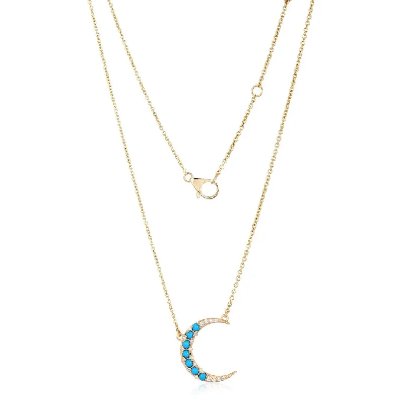 boho necklaces for women -MICA CRESCENT/MOON NECKLACE