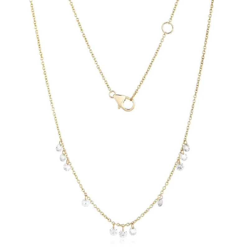 long chain necklaces for women -LIZA DIAMOND DROP NECKLACE