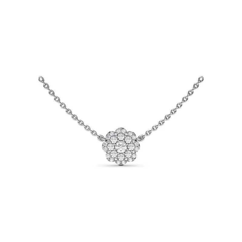 gemstone necklaces for women -Magnolia Diamond Necklace N4965