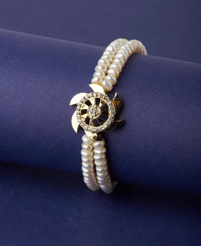 zodiac sign bracelets for women -Trendy Real Pearl Bracelet