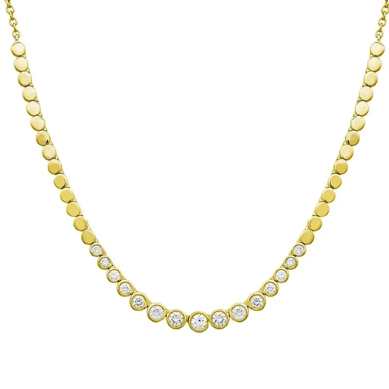 multi-layered necklaces for women -RYNN GRADUATED DIAMOND BEZEL NECKLACE