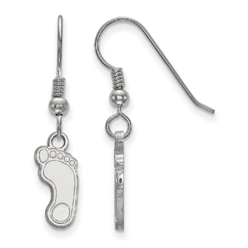 clip-on earrings for women -Sterling Silver U of North Carolina Small Dangle Earrings