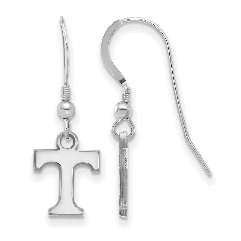 adjustable silver earrings for women -Sterling Silver University of Tennessee XS (Tiny) Dangle Wire Earrings