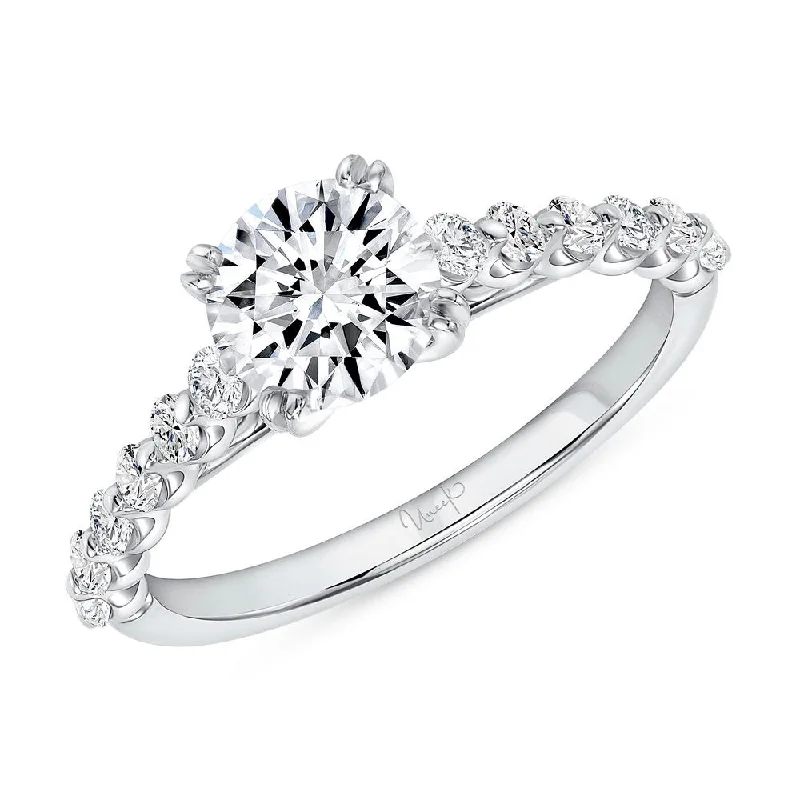 modern classic engagement rings -Uneek Us Collection Straight Round Engagement Ring