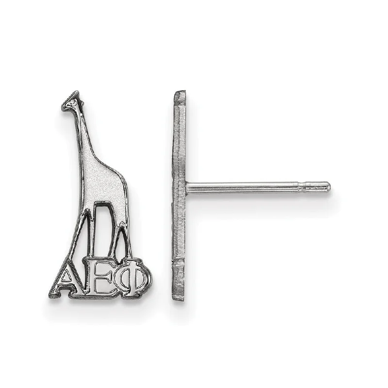 designer earrings for women -Sterling Silver Alpha Epsilon Phi XS Post Earrings