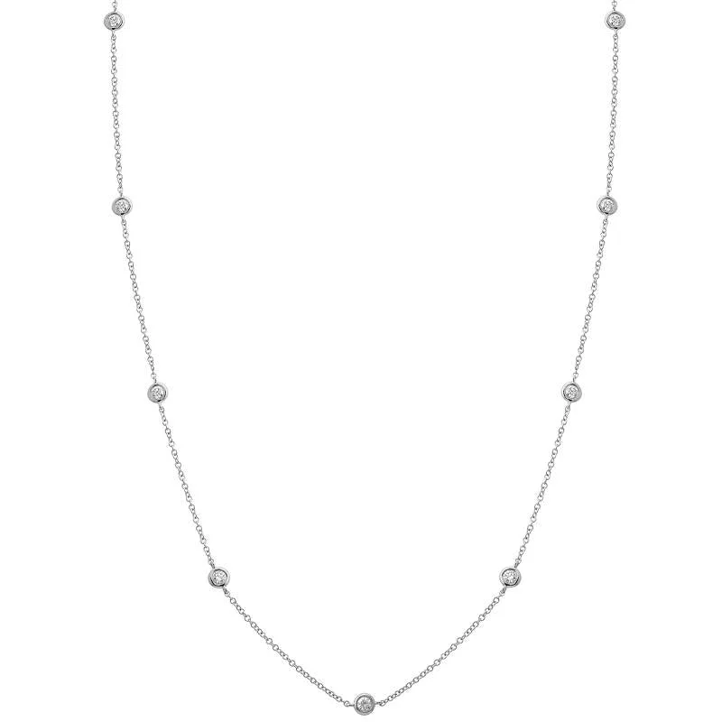 heart-shaped necklaces for women -ADDIE DIAMONDS BY THE YARD NECKLACE