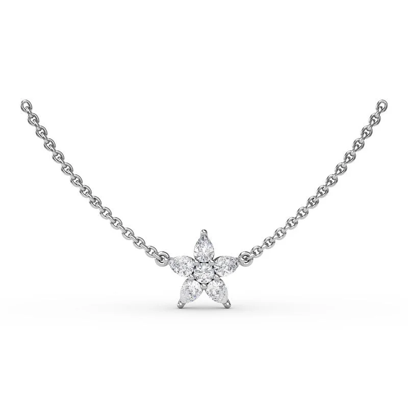 heart-shaped necklaces for women -Catalina Diamond Star Necklace N4973