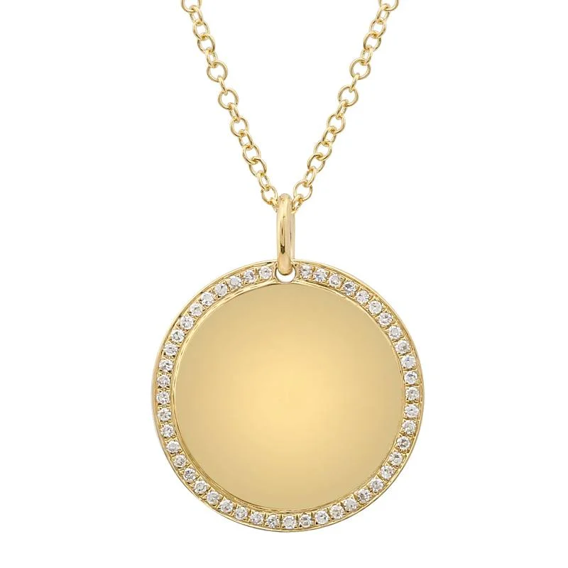 ruby necklaces for women -SYLVIE CIRCLE DISC CHARM NECKLACE