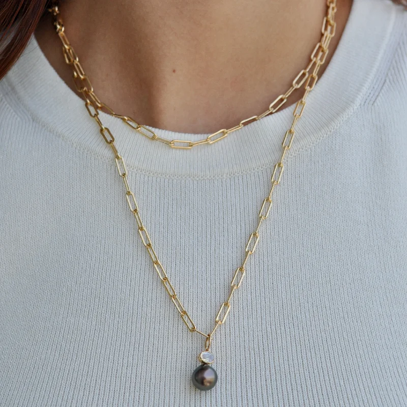 antique necklaces for women -MOLLY PEARL/MOONSTONE DROP NECKLACE