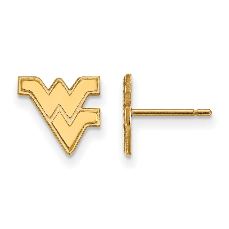 silver earrings for women -10k Yellow Gold West Virginia University XS (Tiny) Post Earrings