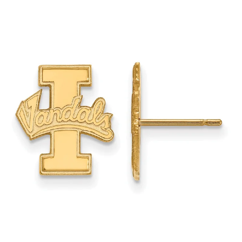 diamond earrings for women -14k Gold Plated Silver University of Idaho Small Post Earrings