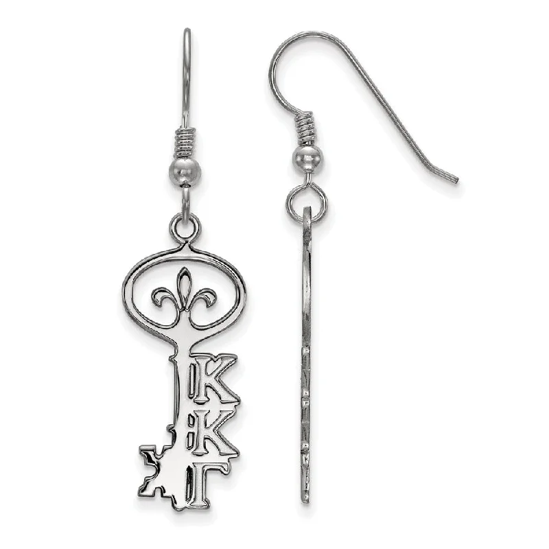 celestial star earrings for women -Sterling Silver Kappa Kappa Gamma Small Dangle Earrings