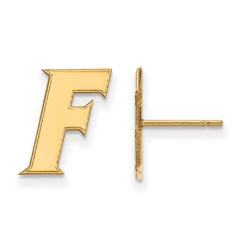 stylish silver earrings for women -10k Yellow Gold University of Florida Small Post Earrings