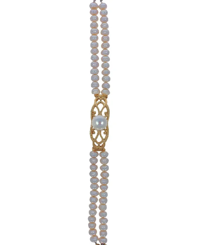 white gold bracelets for women -Fashionable Small Pearl Bracelet