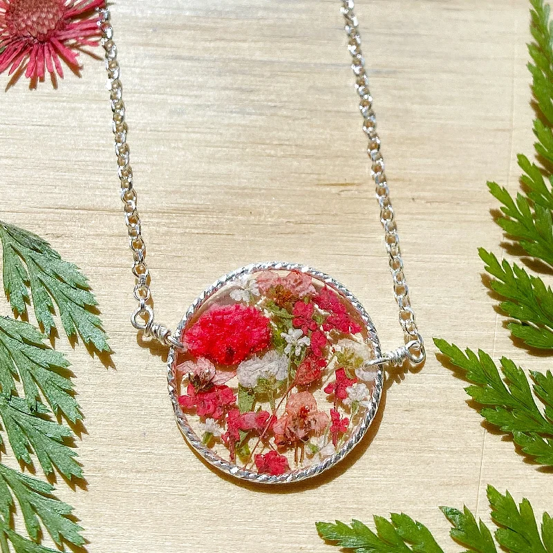 long chain necklaces for women -Ruby Botanical Garden Necklace - BG71