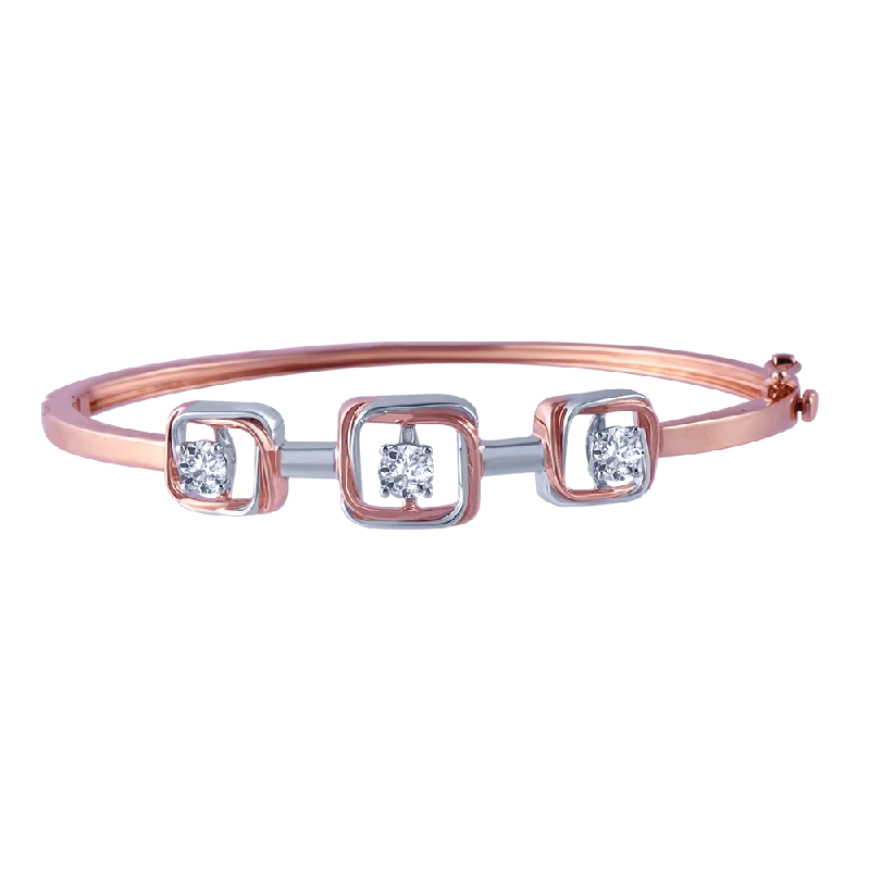 open cuff bracelets for women -18k Glistening Diamond Bracelet